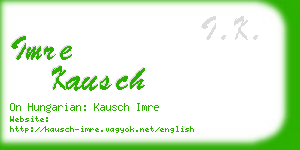 imre kausch business card